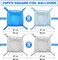 Blue Silver Square Foil Balloon Wall,25Pcs Double Sided Balloon Backdrop Helium Mylar Balloon Tunnel Arch Garland Kit for Birthday Bridal Anniversary Baby Shower Party Decorations